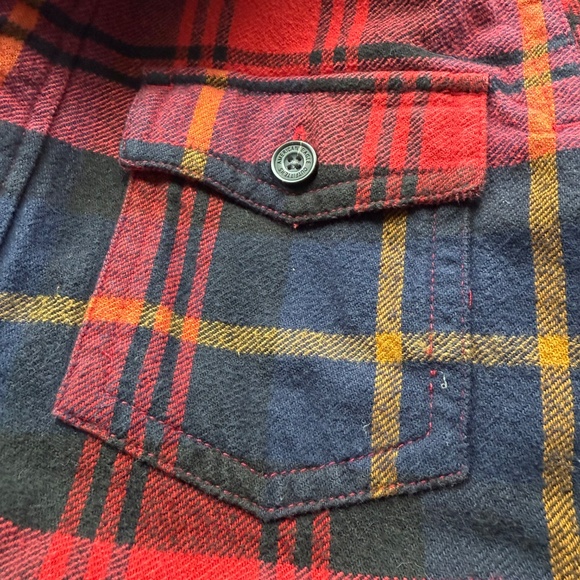 American Eagle Flannel Jacket Red Plaid Size L - Picture 4 of 13